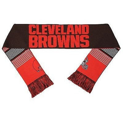 NFL 2015 Reversible Split Logo Scarf Cleveland Browns 64" by 7" FOCO