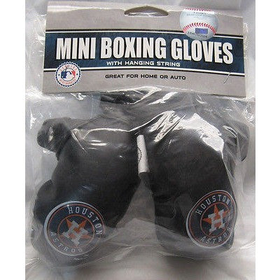 MLB Houston Astros 4 Inch Rear View Mirror Mini Boxing Gloves