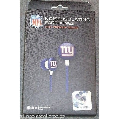 NFL iHip Team Logo Earphones New York Giants