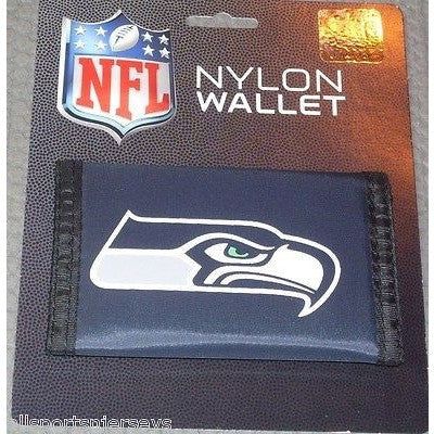 NFL Seattle Seahawks Tri-fold Nylon Wallet with Printed Logo