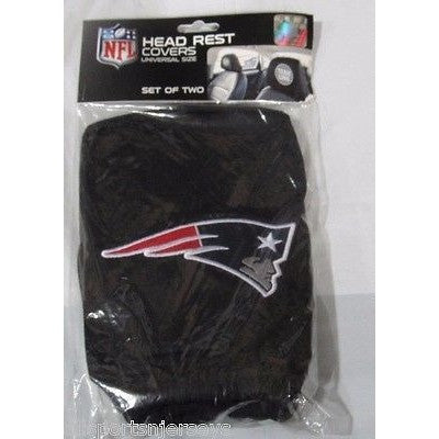 NFL New England Patriots Headrest Cover Embroidered Logo Set of 2 by Team ProMark