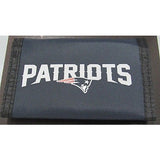 NFL New England Patriots Tri-fold Nylon Wallet with Printed Word Logo