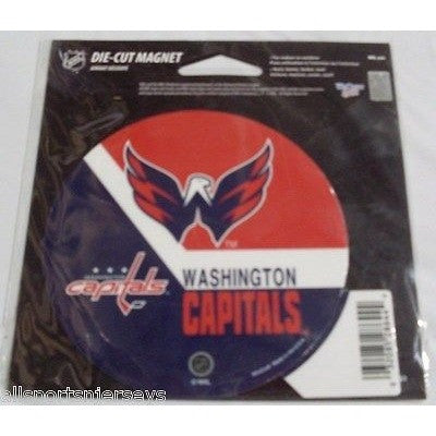 NHL Washington Capitals Round Stick Style 4 inch Auto Magnet by WinCraft