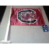 NCAA South Carolina Gamecocks Logo on Maroon Window Car Flag