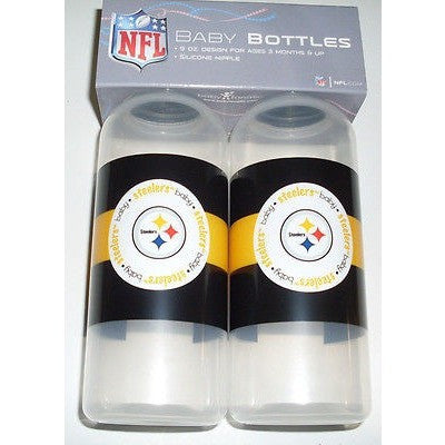 NFL Pittsburgh Steelers 9 fl oz Baby Bottle 2 Pack by baby fanatic