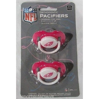NFL Philadelphia Eagles Pink Pacifiers Set of 2 w/ Solid Shield on Card