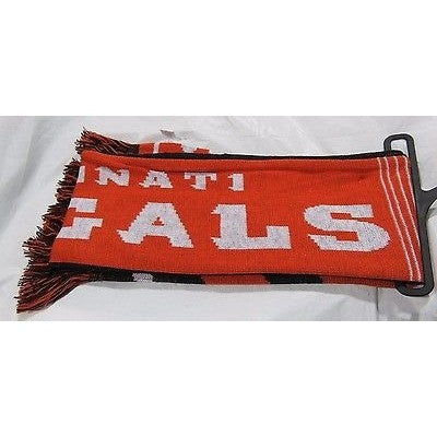 NFL 2015 Reversible Split Logo Scarf Cincinnati Bengals 64" by 7" FOCO