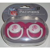 NFL Washington Redskins Pink Pacifiers Set of 2 w/ Solid Shield in Case