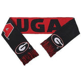 NCAA 2015 Reversible Split Logo Scarf Georgia Bulldogs 64" by 7" FOCO