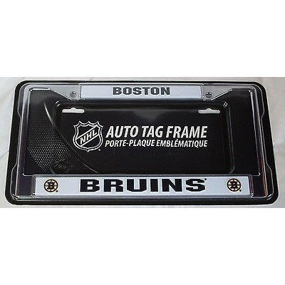 NHL Boston Bruins Chrome License Plate Frame Thick Letters