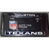 NFL Houston Texans Laser Cut Chrome License Plate Frame