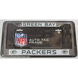 NFL Green Bay Packers Chrome License Plate Frame Thin Letters