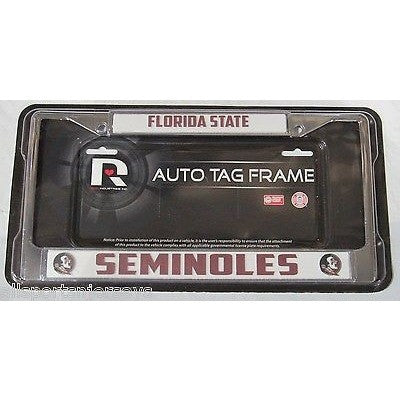 NCAA Florida State Seminoles Chrome License Plate Frame Thick Letters