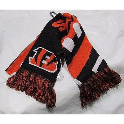 NFL 2015 Reversible Split Logo Scarf Cincinnati Bengals 64" by 7" FOCO