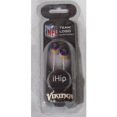 NFL iHip Team Logo Earphones Minnesota Vikings Small Packaging