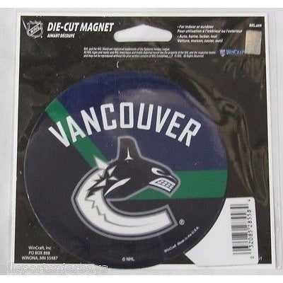NHL Vancouver Canucks Round Stick Style 4 inch Auto Magnet by WinCraft