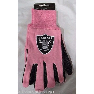 NFL Las Vegas Raiders Logo on Pink w/Black Palm 2-Tone No Slip
