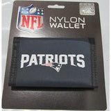 NFL New England Patriots Tri-fold Nylon Wallet with Printed Word Logo