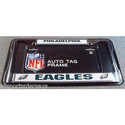 NFL Philadelphia Eagles Chrome License Plate Frame Thick Letters