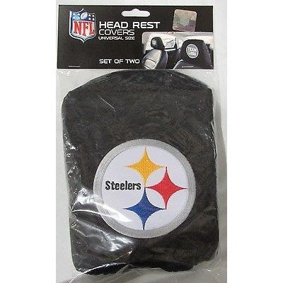 NFL Pittsburgh Steelers Headrest Cover Embroidered Logo Set of 2 by Team ProMark