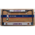 NBA Los Angelas Lakers Chrome License Plate Frame Purple Letters