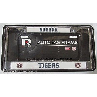 NCAA Auburn Tigers Chrome License Plate Frame Thin Letters