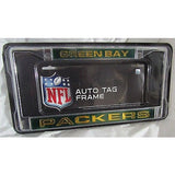 NFL Green Bay Packers Laser Cut Chrome License Plate Frame