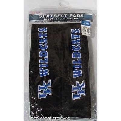 NCAA Kentucky Wildcats Velour Seat Belt Pads 2 Pack by Fremont Die