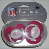 NFL Denver Broncos Pink Pacifiers Set of 2 w/ Solid Shield in Case