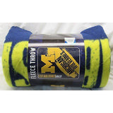 NCAA Michigan Wolverines 50"x60" Rolled Fleece Blanket Painted Design