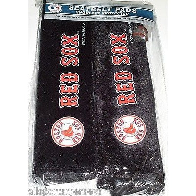 MLB Boston Red Sox Velour Seat Belt Pads 2 Pack by Fremont Die