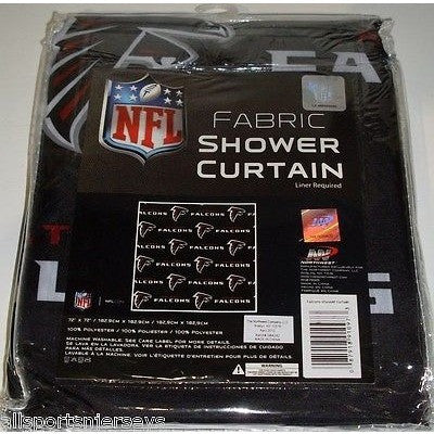 NFL 72 X 72 Inch Fabric Shower Curtain Atlanta Falcons