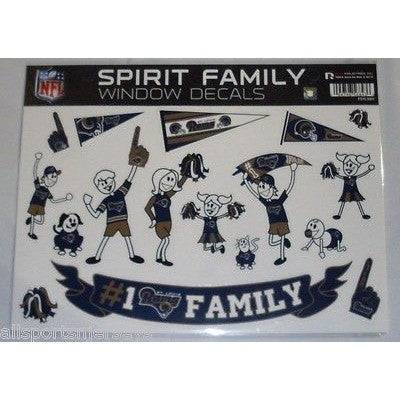 NFL St. Louis Rams Spirit Family Decals Set of 17 by Rico Industries