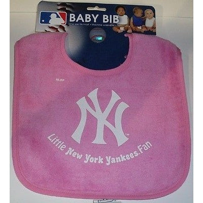 MLB Little New York Yankees Fan Infant Baby Bib All Pink Wincraft