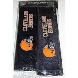 NFL Cleveland Browns Velour Seat Belt Pads 2 Pack by Fremont Die