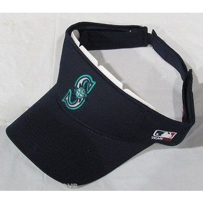 MLB Seattle Mariners Visor Cotton Twill Replica Adjustable Strap Adult