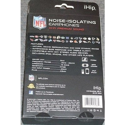 NFL iHip Team Logo Earphones Atlanta Falcons