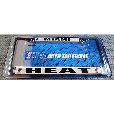 NBA Miami Heat Chrome License Plate Frame Thick Bottom