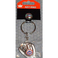 MLB Chrome Glove With Logo in Palm Key Chain New York Mets AMINCO