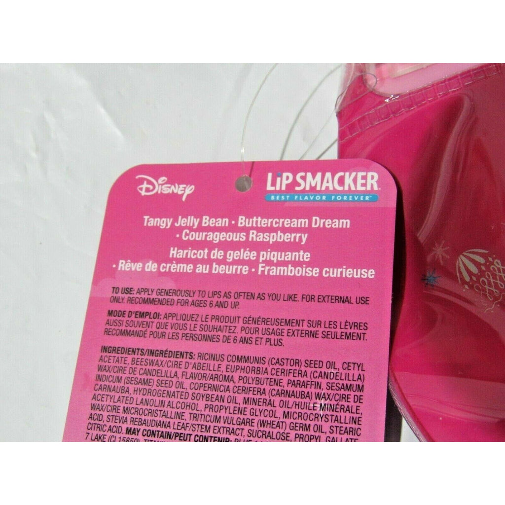 Lip Smacker Princess Trio Balm Tang Jelly Bean Buttercream Raspberry net wt.42oz