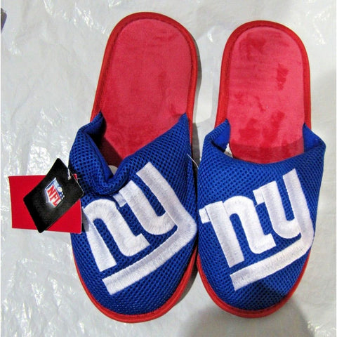 NFL New York Giants Mesh Slide Slippers Striped Sole Size M by FOCO