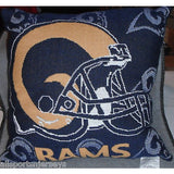 NFL Los Angeles Rams Jacquard Pillow with Name 20" by 20" by Northwest