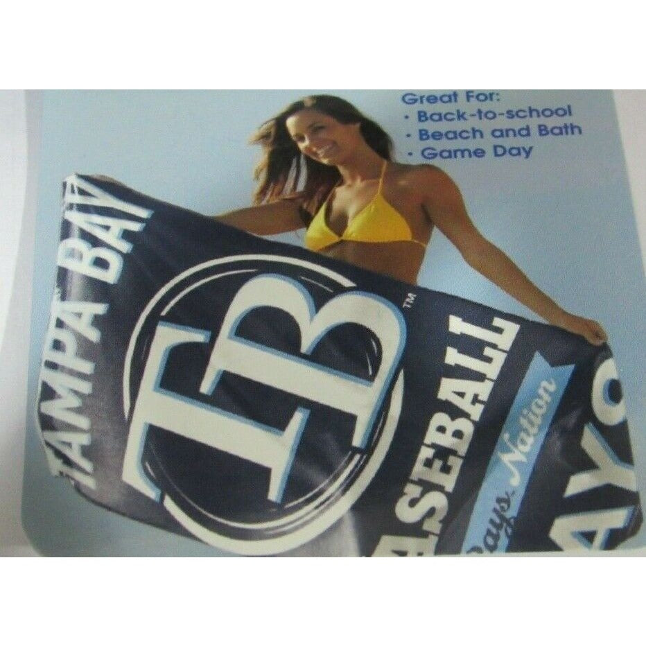 MLB Tampa Bay Rays Vertical Logo Beach Towel 30"x60" WinCraft