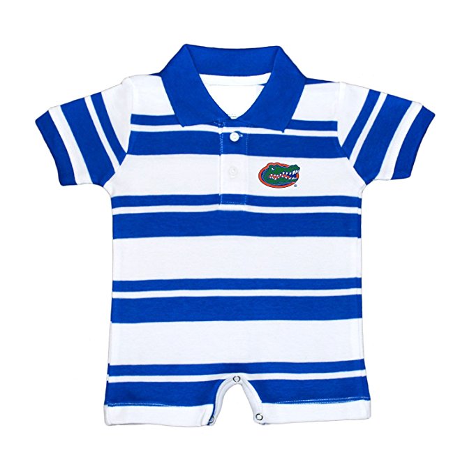 NCAA Florida Gators Logo on Rugby Romper No.238 by Two Feet Ahead Select Size