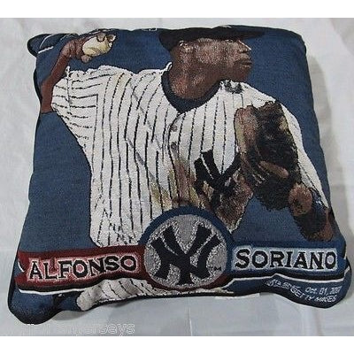MLB NWT 20x20 PICTURE PILLOW - NEW YORK YANKEES- ALFONSO SORIANO