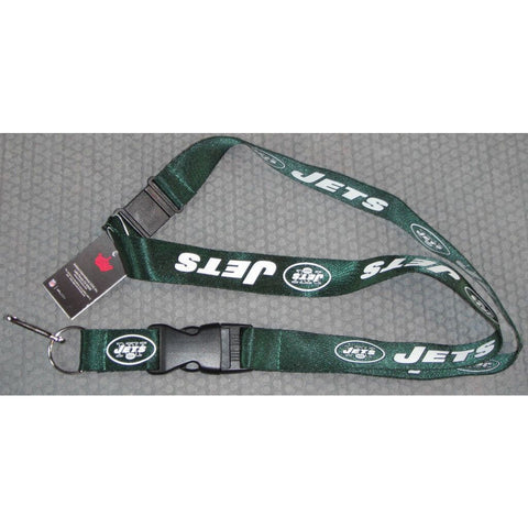 NFL New York Jets Logo on Green Lanyard Detachable Keyring 23"X3/4" Aminco