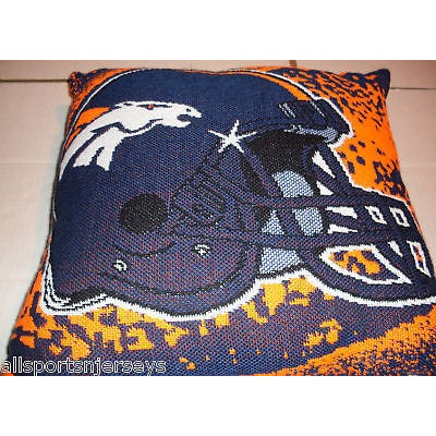 NFL NWT 20x20 JACQUARD PILLOW - DENVER BRONCOS - NO NAME
