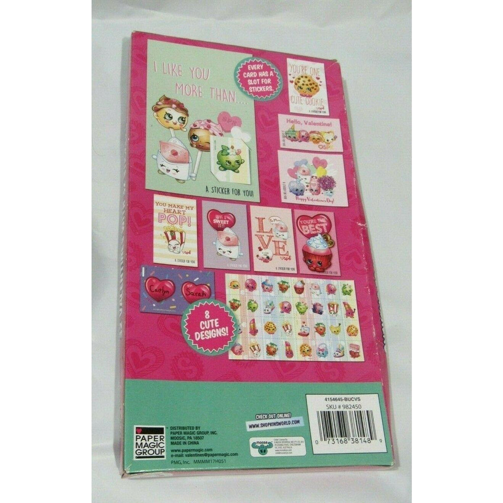 Shopkins Valentine’s Day 32 Cards and 32 Sticker