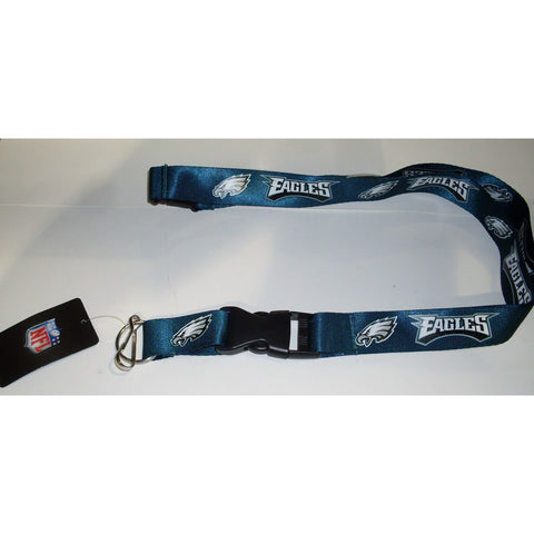NFL Philadelphia Eagles Alt. Logo Green Lanyard Detachable Keyring 23"X3/4" Aminco