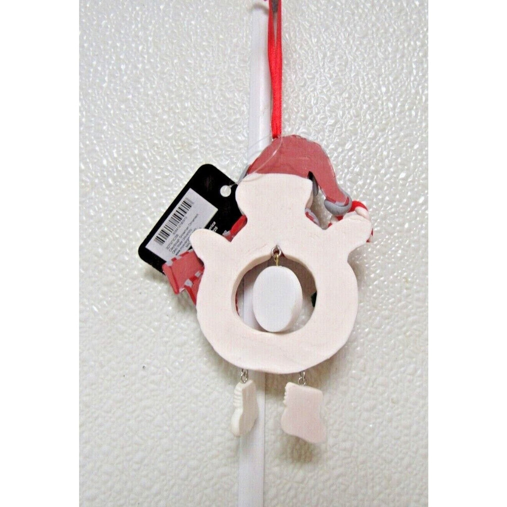 NCAA Ohio State Buckeyes Clay Dough Snowman Xmas Ornament by Team Sports America